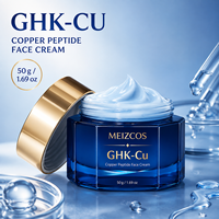 Crème hydratante au collagène hydrolysé GHK-Cu 50g OEM ODM, anti-âge, réduit les ridules, pour peaux matures, crème GHK-Cu avancée