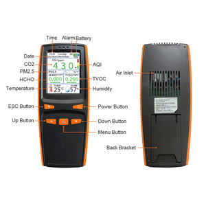 Detector de Calidad del Aire Portátil con Exportación de Datos USB, Descarga de Datos de CO2/PM2.5/PM10/PM1.0/HCHO/TVOC - Product Image 1