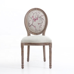<span class=keywords><strong>Chaise</strong></span> de <span class=keywords><strong>salle</strong></span> à <span class=keywords><strong>manger</strong></span> en bois de style antique <span class=keywords><strong>Louis</strong></span> <span class=keywords><strong>XV</strong></span> avec tissu en coton imprimé fleur de prunier rouge pour <span class=keywords><strong>salle</strong></span> de bain ou parc d'appartement - Product Image 2