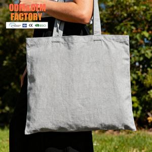 Bolsa de Mano Reutilizable de Lona de Algodón Natural Resistente, Personalizada con Logotipo e Impresión Serigráfica, para Regalos y Compras - Product Image 1