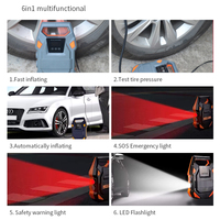 Gonfleur de pneus numérique intelligent multifonction portable de qualité supérieure pour voiture, SUV, tout-terrain, avec aiguille, prise allume-cigare