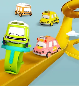 Oyuncak arabalar döküm araçları dijital saat 2 in 1 bilek Pals oyuncak dokunmatik değişim müzik ve renkli ışıklar çocuklar eğitici yürümeye başlayan oyuncak