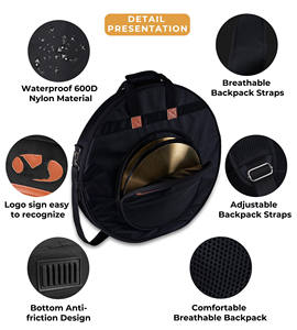 Échantillon gratuit JBK Sac de transport portable pour batterie de percussions 8 pouces x 7 pouces, pour batterie, instrument de musique, pochette de transport, sac de baguettes portable - Product Image 6