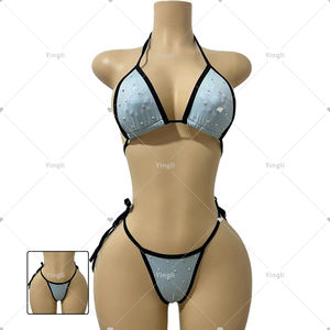 Yingli Vente en gros Haut <span class=keywords><strong>corset</strong></span> et jupe jarretière à lacets découpés Polewear - Product Image 2