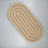 Sous-verre en silicone de qualité alimentaire résistant à la chaleur avec logo personnalisé, antidérapant, pour café, thé, table, OEM ODM