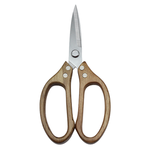 Gunting dapur baja tahan karat multifungsi, untuk memotong daging gunting tulang ayam dengan pegangan kayu - Product Image 1