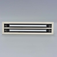 Diffuseur linéaire à 2 fentes de conception moderne, pièces de système HVAC, grille de ventilation