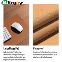 Tapis de table rectangulaire en cuir PU personnalisable Tapis de souris de bureau imperméable et écologique de 2mm d'épaisseur