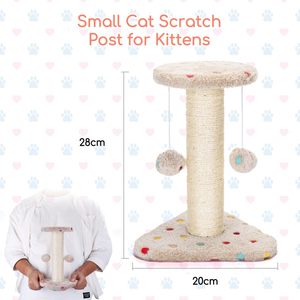 Nobleza piccolo gatto centro attività legno marrone gattino albero rampicante con Sisal gatto tiragraffi appesi giocattoli confezionati in cartone - Product Image 2