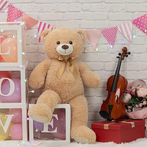 Orsacchiotto marrone enorme <span class=keywords><strong>peluche</strong></span> con nastro <span class=keywords><strong>peluche</strong></span> <span class=keywords><strong>peluche</strong></span> ragazza regali di compleanno orsacchiotto <span class=keywords><strong>gigante</strong></span> orsacchiotto per bambini - Product Image 2