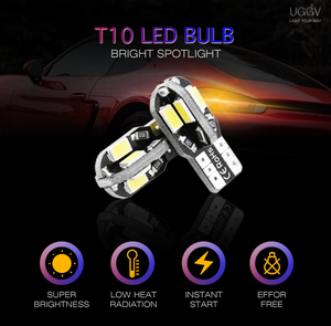 Светодиодная лампа T10 5730 8SMD Canbus белого/тепло-белого света для салона автомобиля, без ошибок, 12В, новая, замена галогенных ламп - Product Image 3