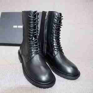 La primera capa de zapatos de cuero botas de cuero de las mujeres salvajes Inglaterra viento de alta ayuda tubo de motocicleta Caballero botas de mujer zapatos - Product Image 4