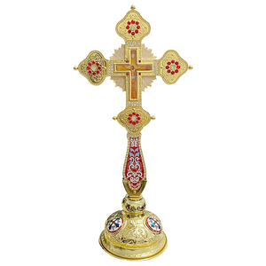 Fabbrica originale chiesa ortodossa oro piantatura pasqua croce pettorale collana religiosa in metallo pendente <span class=keywords><strong>per</strong></span> la preghiera vescovo - Product Image 1