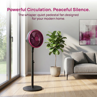 Ventilador de Pie Eléctrico Silencioso y de Bajo Consumo con Purificador de Aire para Uso Doméstico, Ventilador de Circulación de Aire para Dormitorio