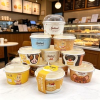 Bol et gobelet en papier ronds jetables de qualité alimentaire, résistants aux hautes températures, pour la pâtisserie (gâteaux au lait, pains, gâteaux moelleux, pâtisseries)