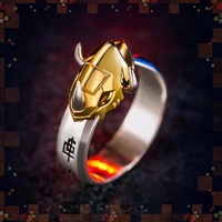 Nouvelles bagues unisexes pour couple, style punk cool et tendance, personnalisées, en alliage électroplaqué, Digimon Dragon Sword Garurumon Anime