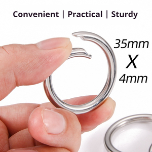 Nhà Máy RTS 316 thép không gỉ mở Claw <span class=keywords><strong>Clasp</strong></span> DIY Keychain da hợp kim Pet chuỗi phát hiện phụ kiện khóa loại vòng - Product Image 3