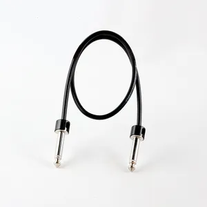 Joinaudio X124-1 OEM Konektor Tembaga Hitam MONO L S Tipe TS Tanpa Solder Colokan Gitar 6.35Mm