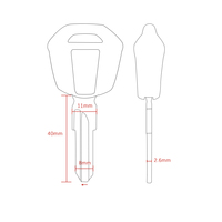 Nouveau blanc moto clés non coupées noir bleu rouge pour Triumph moto pièce de rechange accessoire de remplacement puce montable