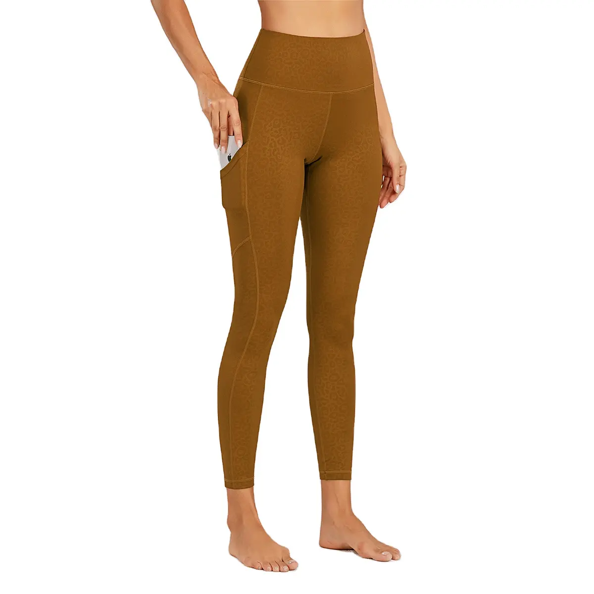 Calças femininas de yoga de qualquer tamanho, calças esportivas disponíveis com logotipo personalizado