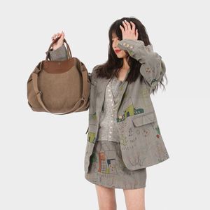 Simple <b>Plain</b> Color <b>Canvas</b> Tote Bags <b>Large</b> Capacity <b>Canvas</b> Handbags Outdoor Travel Sling Crossbody Bags Customized - Product Image 6