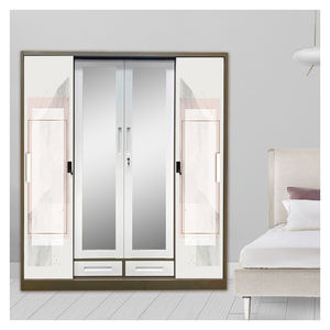 Luoyang Fabriek Meest Populaire Verkoop <span class=keywords><strong>4</strong></span> Schuifdeur Metalen Garderobe Ijzeren Slaapkamer Meubels - Product Image 6