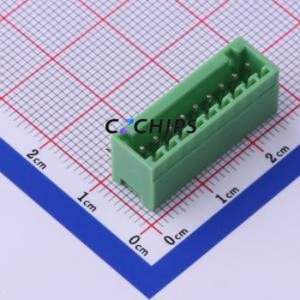 KF2EDGR-2.54-9P Plug-in Terminal Block Bent Lead Through Hole,P=2.54mm Board-to-Board / Socket - Closed 1x9P 2.54mm Green - Product Image 1