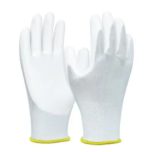 신기 남자 Guantes 드 트라바조 사용자 정의 장갑 로고 PU 코팅 손바닥 맞춤 나일론 PU 작업 장갑