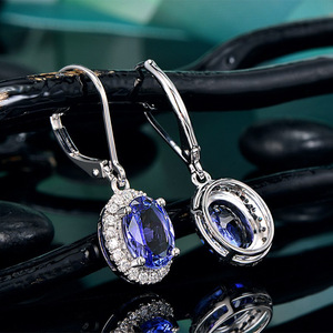 Orecchini Pendenti Lunghi in Cristallo Blu per Donne, Eleganti Accessori per Feste e Uso Quotidiano - Product Image 3