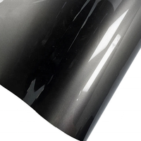 Autocollants pour voitures en PET TPU, effet métallique liquide brillant, gris canon de fusil, film adhésif en vinyle pour voitures et motos