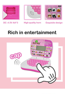 Trẻ em đánh bóng Tiếng Anh ngón tay điểm đọc Máy học tập máy tính xách tay giả vờ máy tính với Thông Minh giai đoạn đồ chơi - Product Image 4