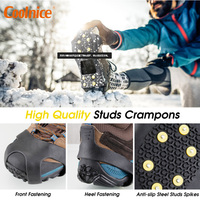 Crampons antidérapants professionnels pour chaussures et bottes, élastiques, pour la neige et la glace, pour l'extérieur