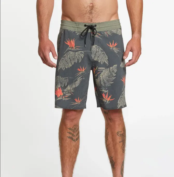 Short de surf élastique pour homme, vêtement de plage extensible dans 4 sens, maillot de bain, maillot de bain