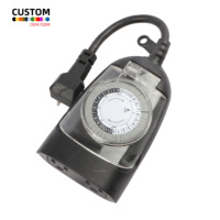 Pabrik Linsheng Harga Grosir Pembelian Massal SJT 15A 125V Timer Outlet Mekanik Luar Ruangan Tugas Berat 24 Jam