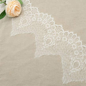 Bordure en dentelle de style français, dentelle tricotée, mélange de nylon écologique pour accessoires vestimentaires, 3 yards - Product Image 1