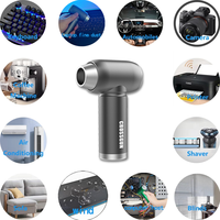 Mini ventilateur turbo sans fil rechargeable portable, sèche-cheveux, souffleur de feuilles, puissant collecteur de poussière, outils de barbecue, petit ventilateur souffleur