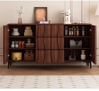 Fait à la main moyen ancien Style rétro buffet squelette ligne salon mur-intégré ménage entrée cave à vin Villa