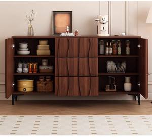 Fatto a mano in stile retrò antico centrale con linea di scheletro per soggiorno con ingresso domestico integrato a parete Villa con armadietto per vini - Product Image 5