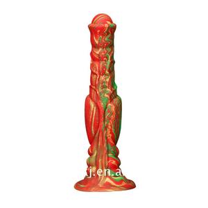 <span class=keywords><strong>Pene</strong></span> de silicona de Color mezclado Animal transfronterizo, consolador femenino sexual para adultos, boxeo, tapón Anal de caballo Extra grande y largo - Product Image 1