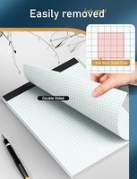 Bloc-notes quadrillé pour plans, papier graphique, bloc-notes juridique, papeterie de bureau scolaire, logo personnalisé, 30 feuilles détachables, 8,5'' x 11''