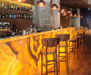 Luces Led de mármol blanco Whine bar Designs Juice bar Counter para restaurante - Product Image 5