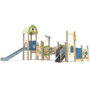 Grand toboggan extérieur, équipement d'amusement pour enfants, ensemble de <span class=keywords><strong>jeux</strong></span> HPL avec structure d'escalade et <span class=keywords><strong>jeux</strong></span> pour la communauté ou la maternelle - Product Image 1