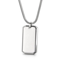 Collier avec pendentif en acier inoxydable pour homme