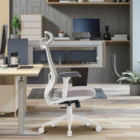 Chaise de Direction Ergonomique de Haute Qualité avec Appuie-tête 2D, Soutien Lombaire Flexible et Respirant, et Base Pivotante Robuste
