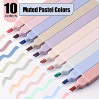 Surligneur personnalisé Oem de Chine pas cher Marqueur rectangulaire quantité minimale de commande bas Macaron Couleurs pastel Surligneurs Marqueur Ensemble de stylos