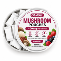 Complément Énergétique Portable OEM aux Champignons 400mg pour la Concentration, la Concentration en Énergie et le Soutien Énergétique Quotidien lors de l'Étude et du Travail