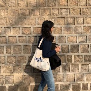 Young Wild And Free <b>Canvas</b> Tote Bag Minimalist Style Shopping Bag - Product Image 2