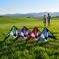 SUNEYE SEF07 Cerf-volant de freestyle à double ligne durable de 1,8 m en polyester pour sports de plage et d'extérieur pour adultes