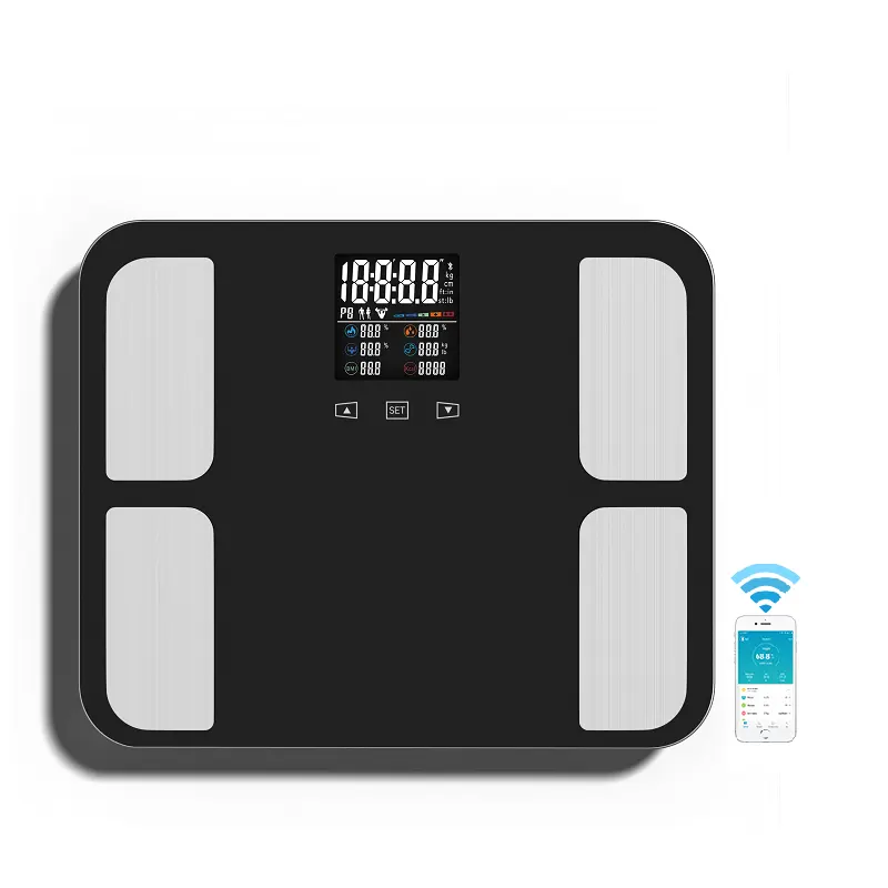 FRK 200Kg 440Lb Big Display Smart Fitness Scale With Body Analysis App Fat Weight Analysis