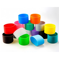 Manchons de protection en silicone personnalisés Bougie en silicone personnalisé tasse bouteille manchon en caoutchouc couverture pour protecteurs